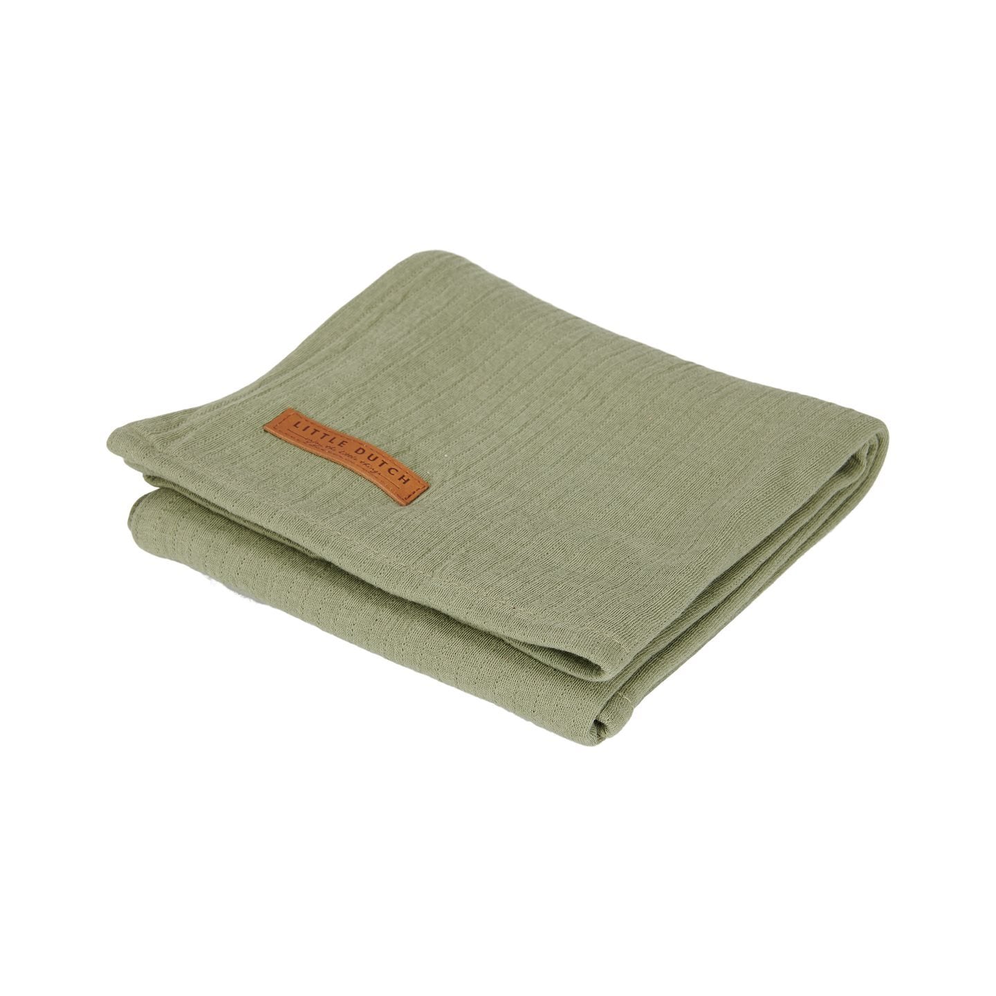 inbakerdoek pure, olive - LITTLE DUTCH