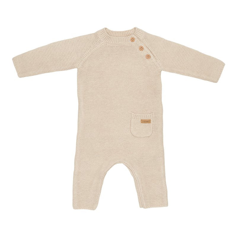 jumpsuit gebreid, sand - LITTLE DUTCH