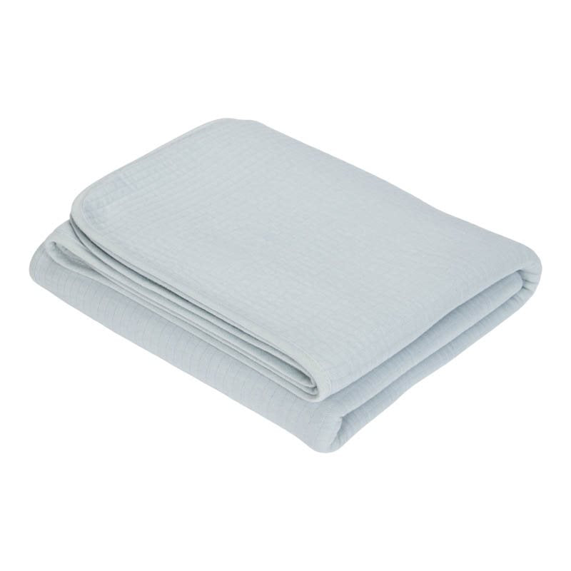wiegdeken zomer pure, soft blue - LITTLE DUTCH
