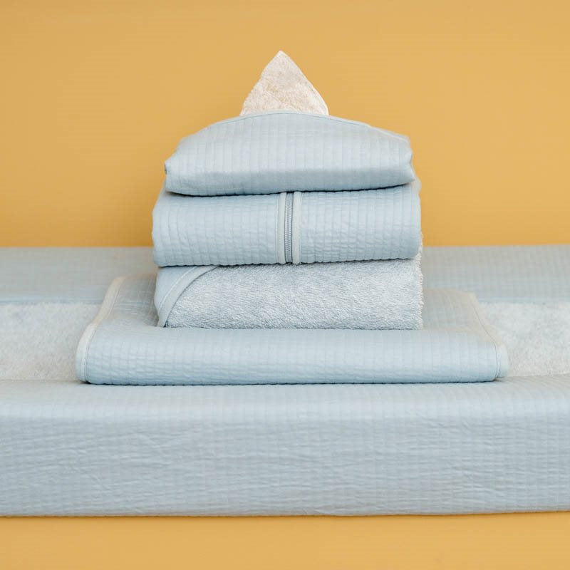 wiegdeken zomer pure, soft blue - LITTLE DUTCH