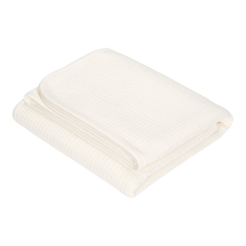 wiegdeken zomer pure, soft white - LITTLE DUTCH