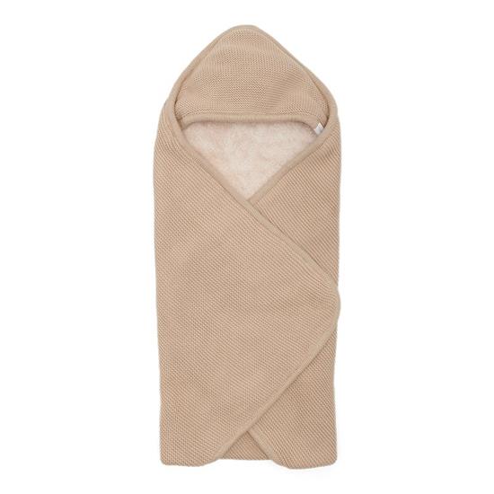 wikkeldeken gebreid, beige - LITTLE DUTCH