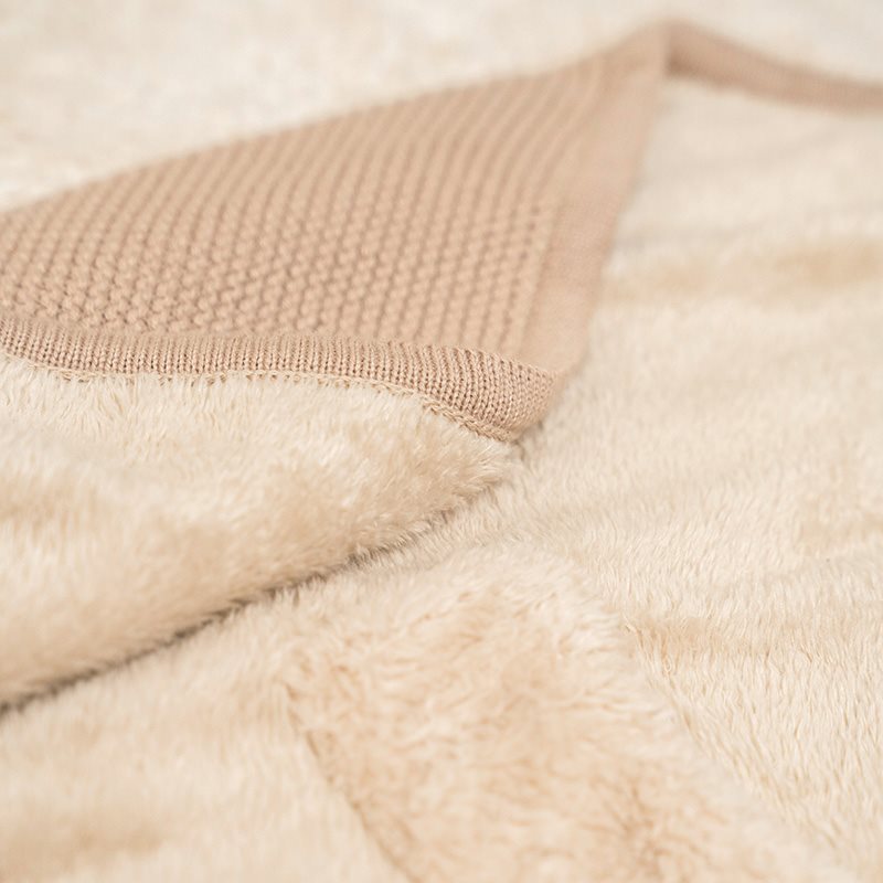 wikkeldeken gebreid, beige - LITTLE DUTCH