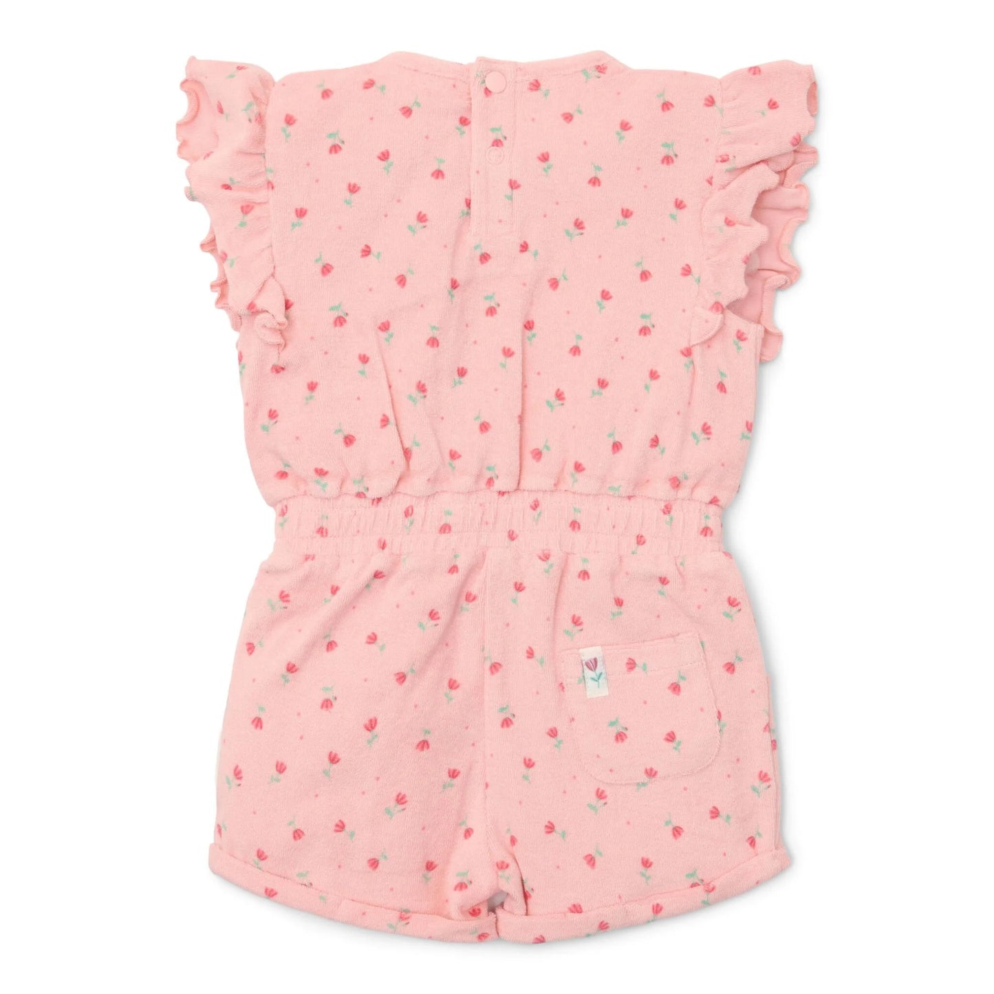 jumpsuit sunny flowers, blush pink - LITTLE DUTCH