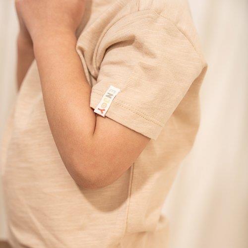 t-shirt korte mouw, beige - LITTLE DUTCH