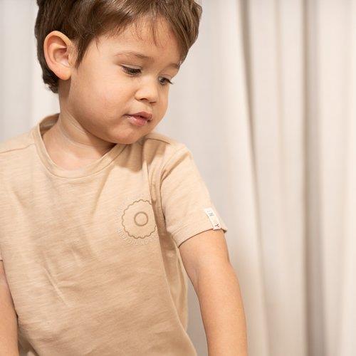 t-shirt korte mouw, beige - LITTLE DUTCH