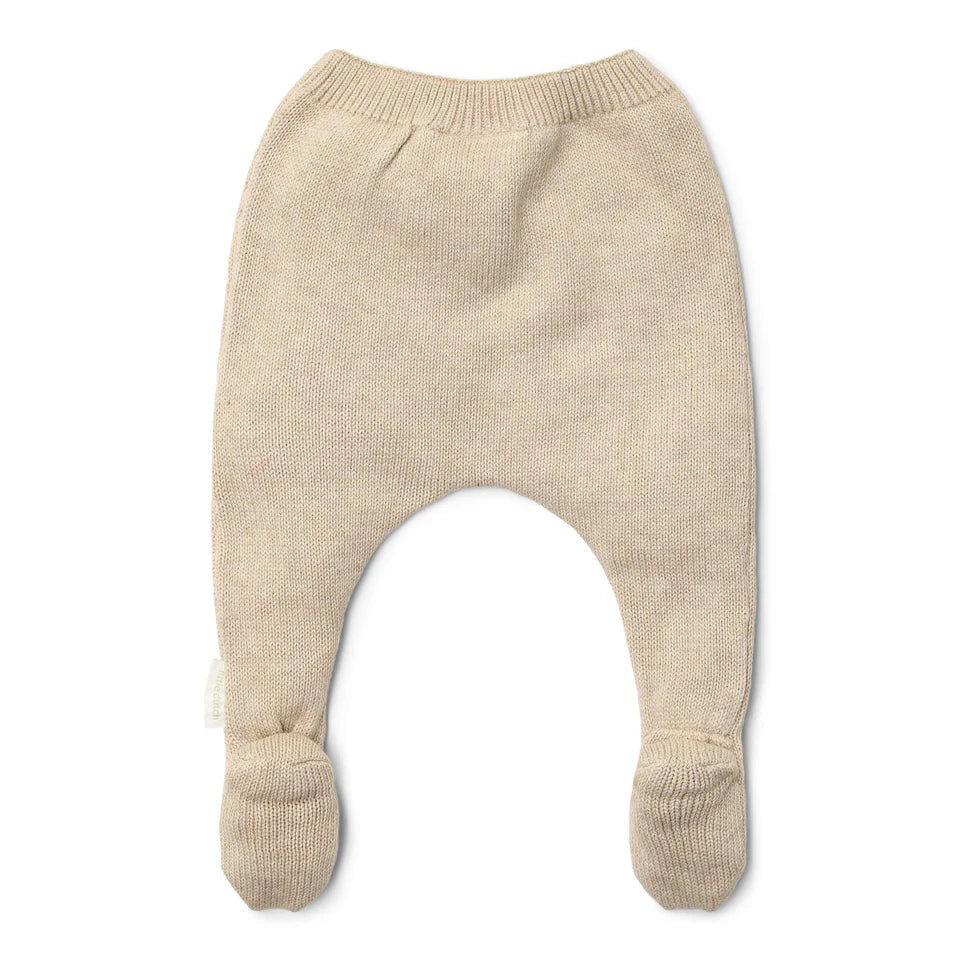 broek met voetjes, beige - LITTLE DUTCH