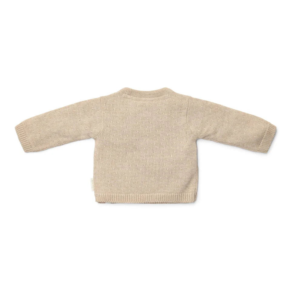 trui overslag, beige - LITTLE DUTCH