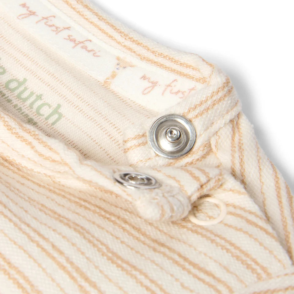t-shirt lange mouw stripe, brown - LITTLE DUTCH