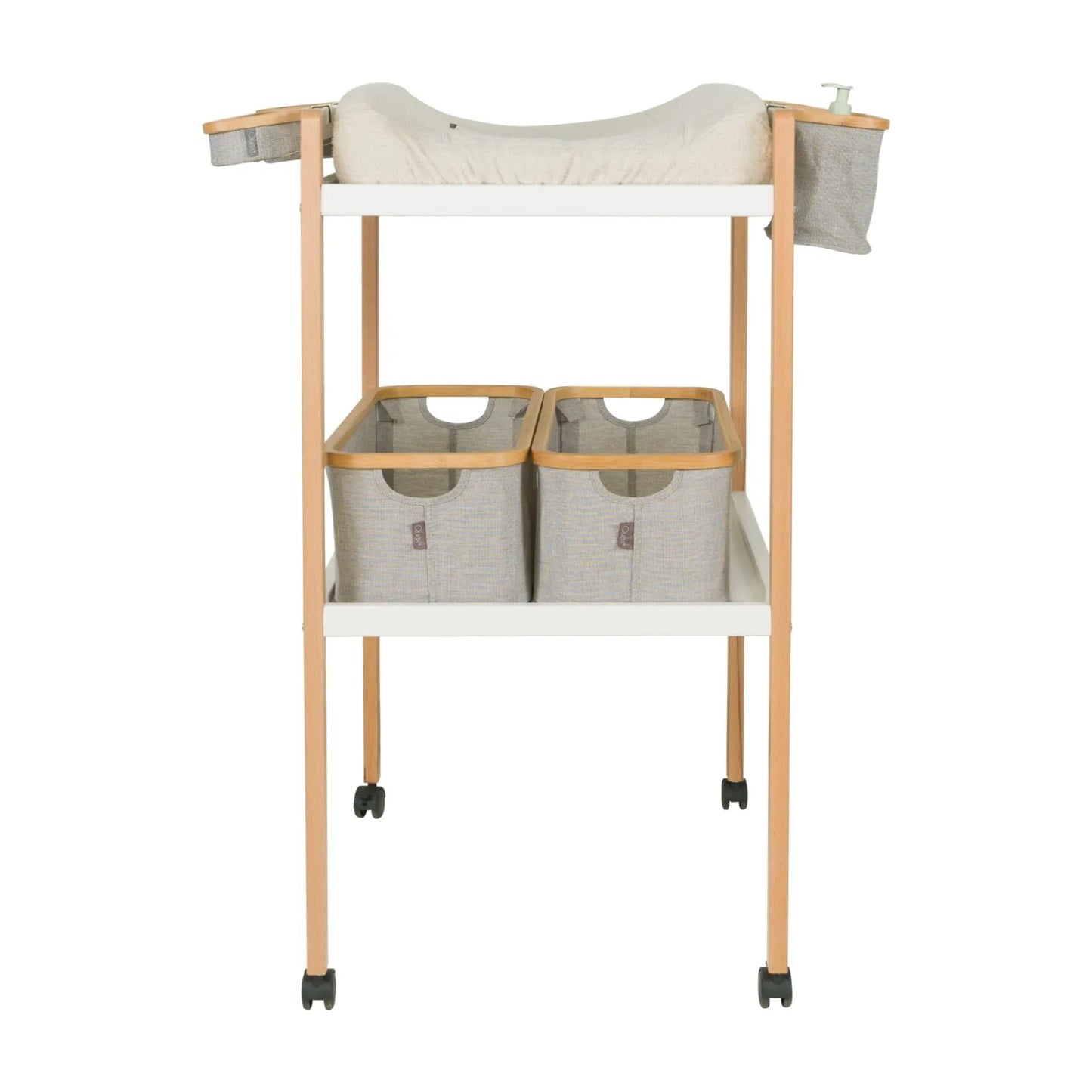 luiertafel mori, wit/naturel - QUAX