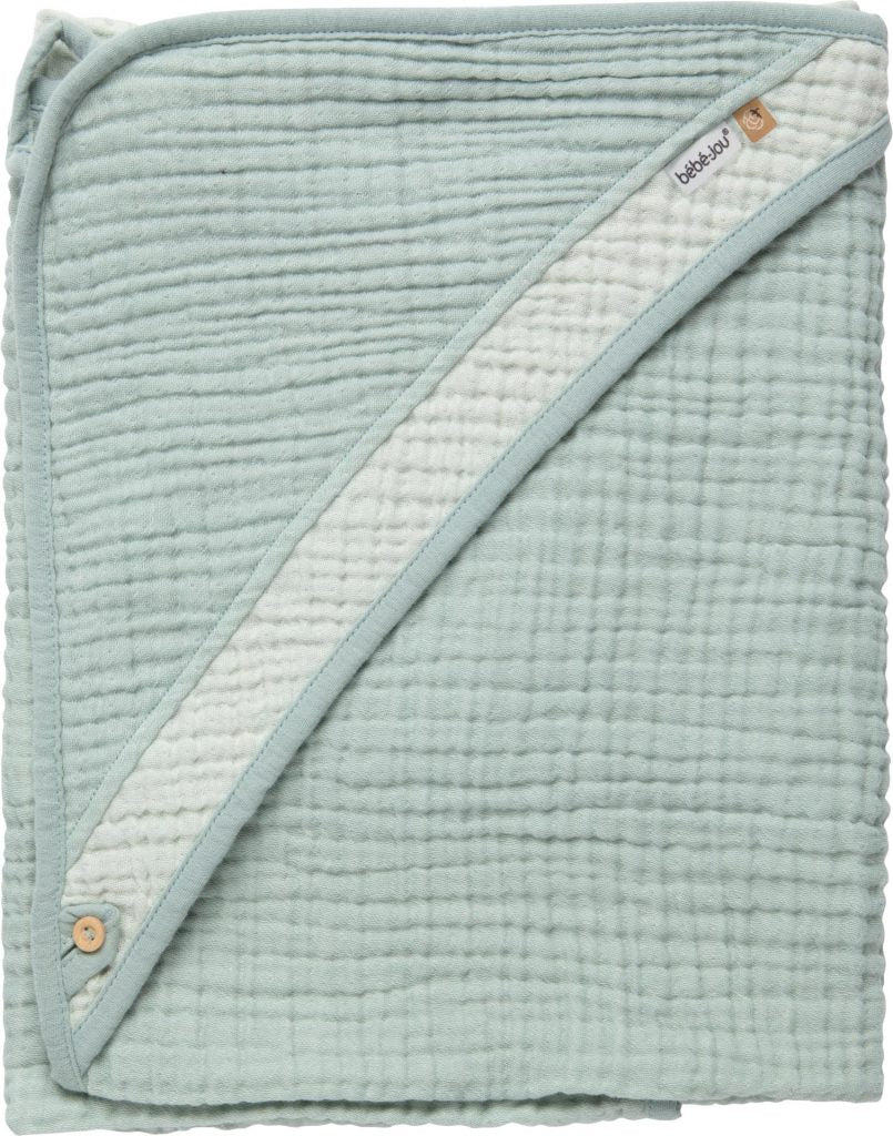 badcape pure cotton, green - BEBE JOU
