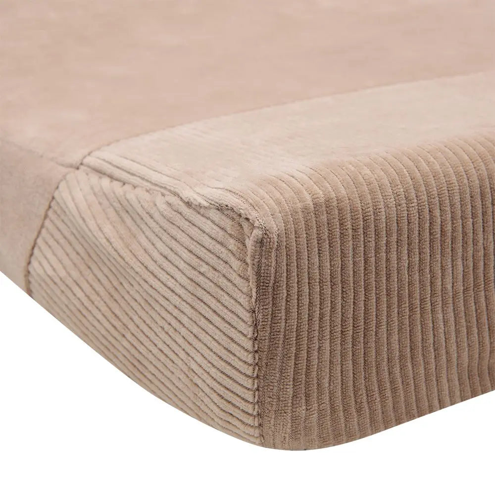 hoes verzorgingskussen velvet rib, taupe - WITLOF FOR KIDS