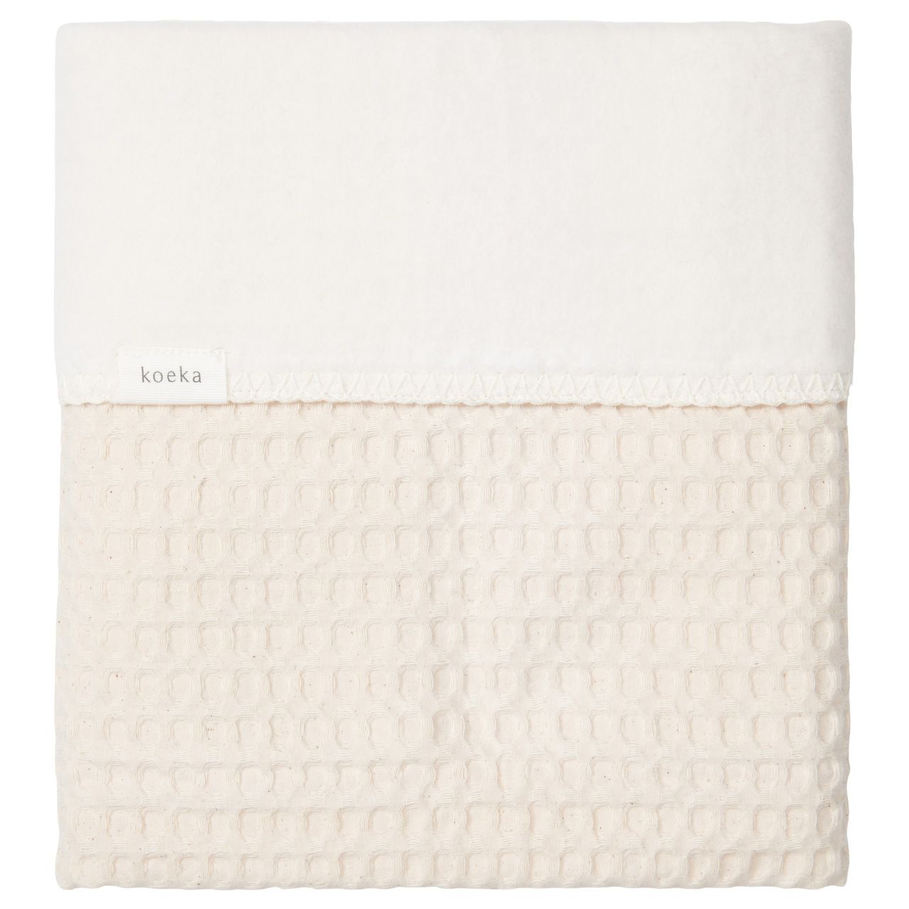 wiegdeken amsterdam cotton fleece, natural - KOEKA