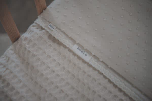 wiegdeken amsterdam cotton fleece, natural - KOEKA