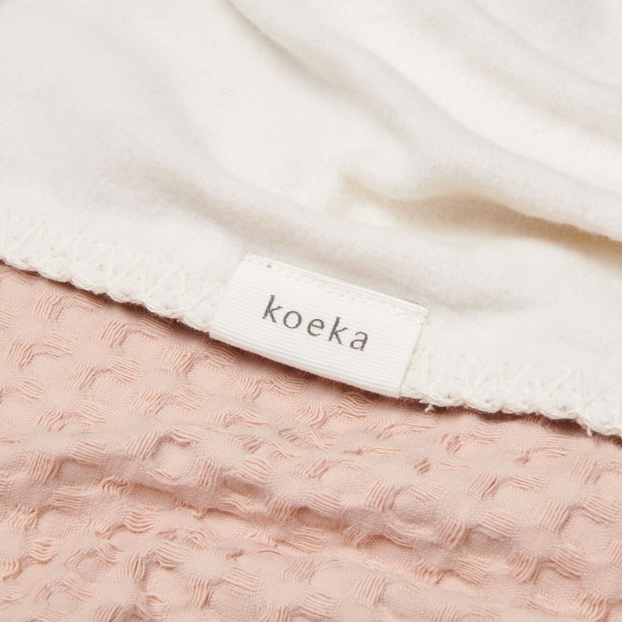 wiegdeken amsterdam cotton fleece, rosa salt - KOEKA