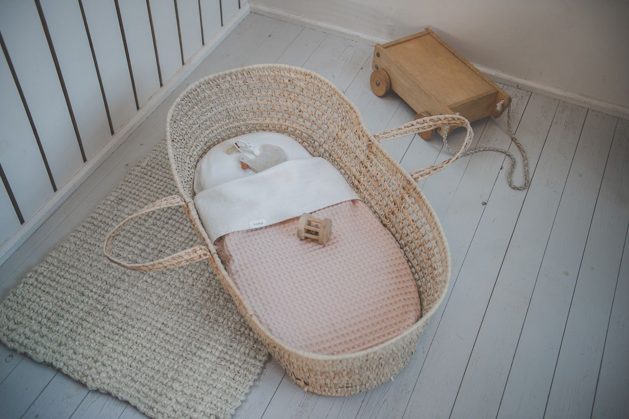 wiegdeken amsterdam cotton fleece, rosa salt - KOEKA