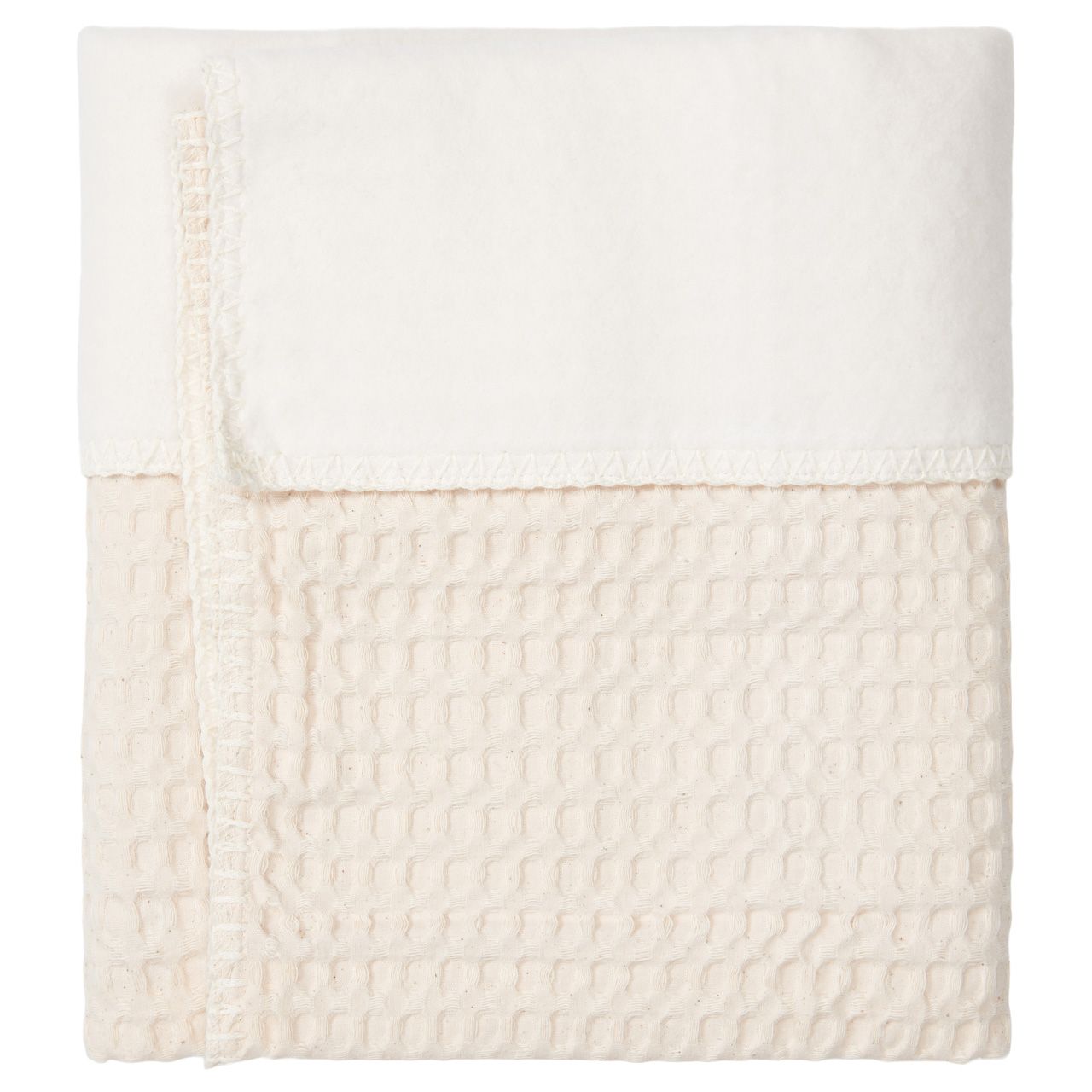 ledikantdeken amsterdam cotton fleece, natural - KOEKA