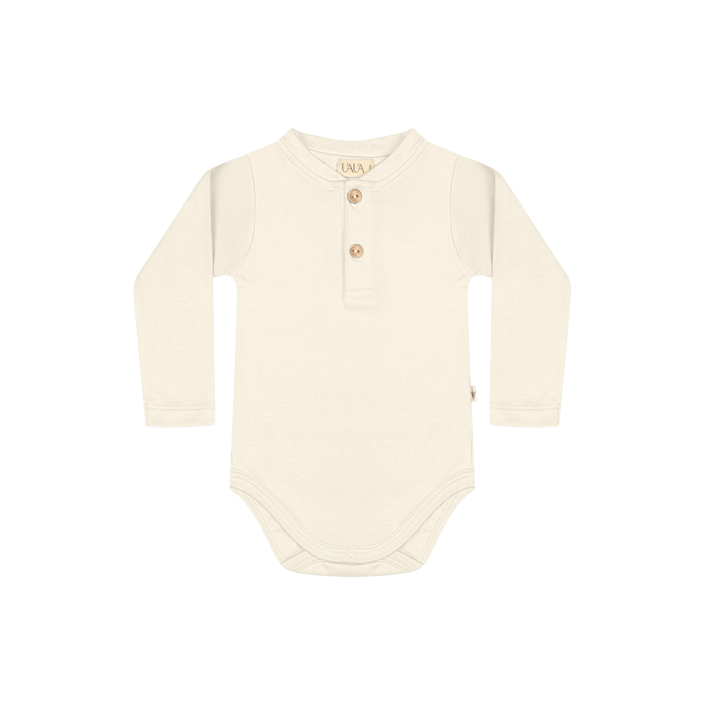 onesie lange mouw en knoopjes, crema - UAUA