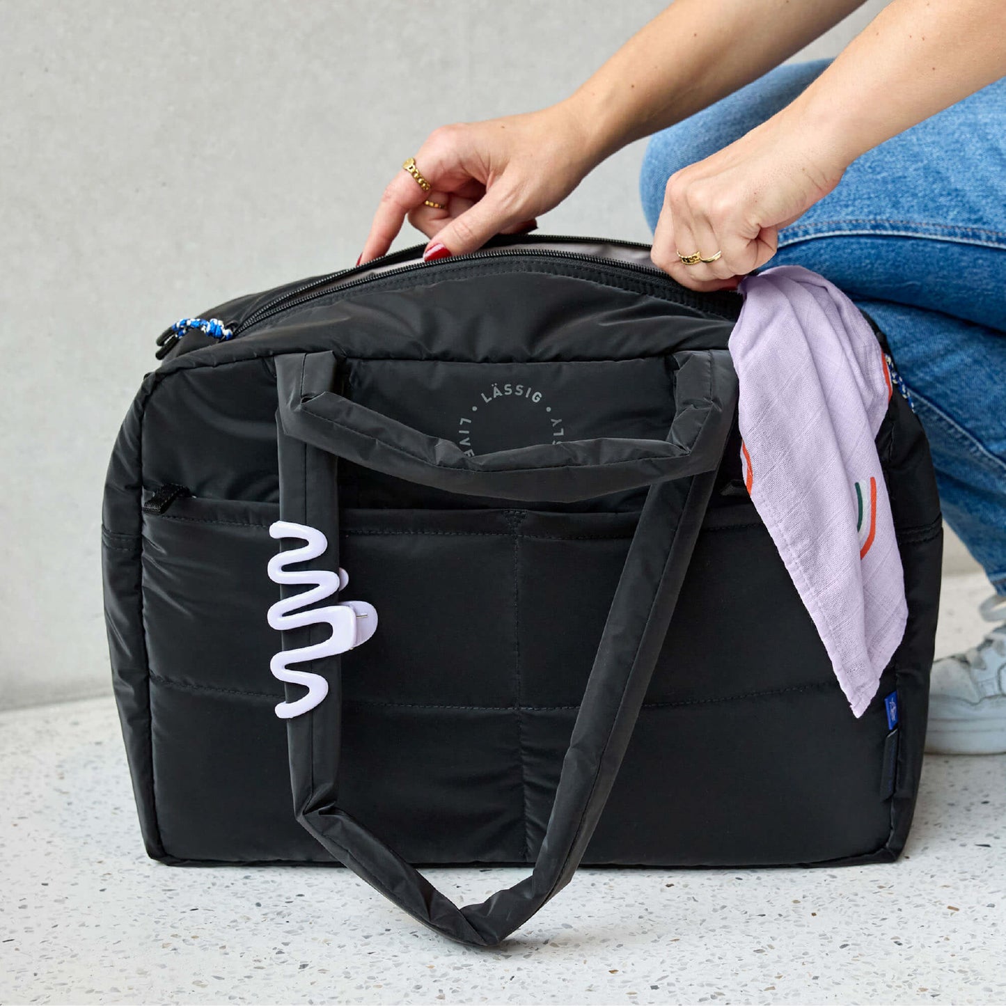luiertas everyday bag, black - LÄSSIG