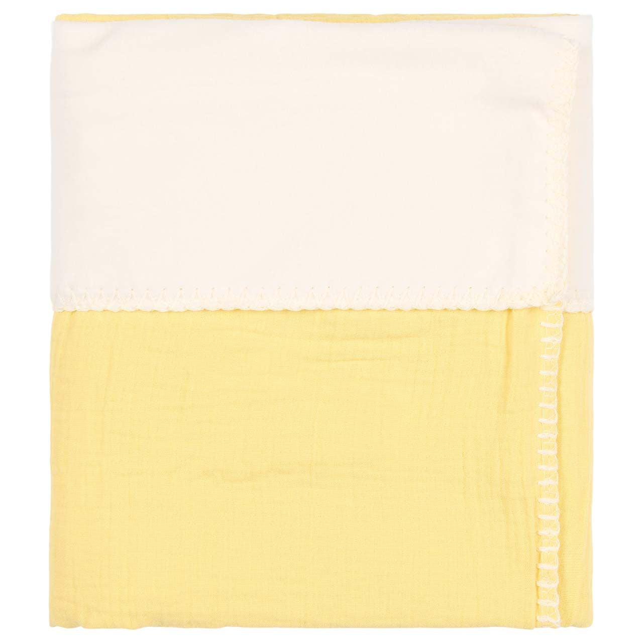 wiegdeken faro cotton fleece, honey - KOEKA