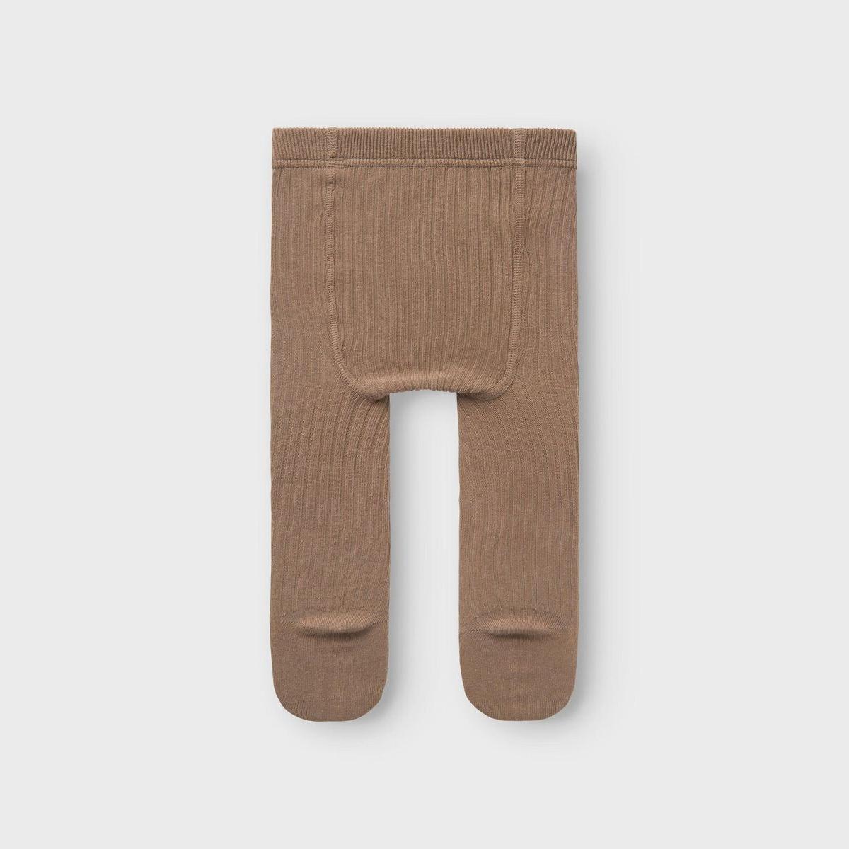 kousenbroek ribgebreid, sepia - LIL' ATELIER