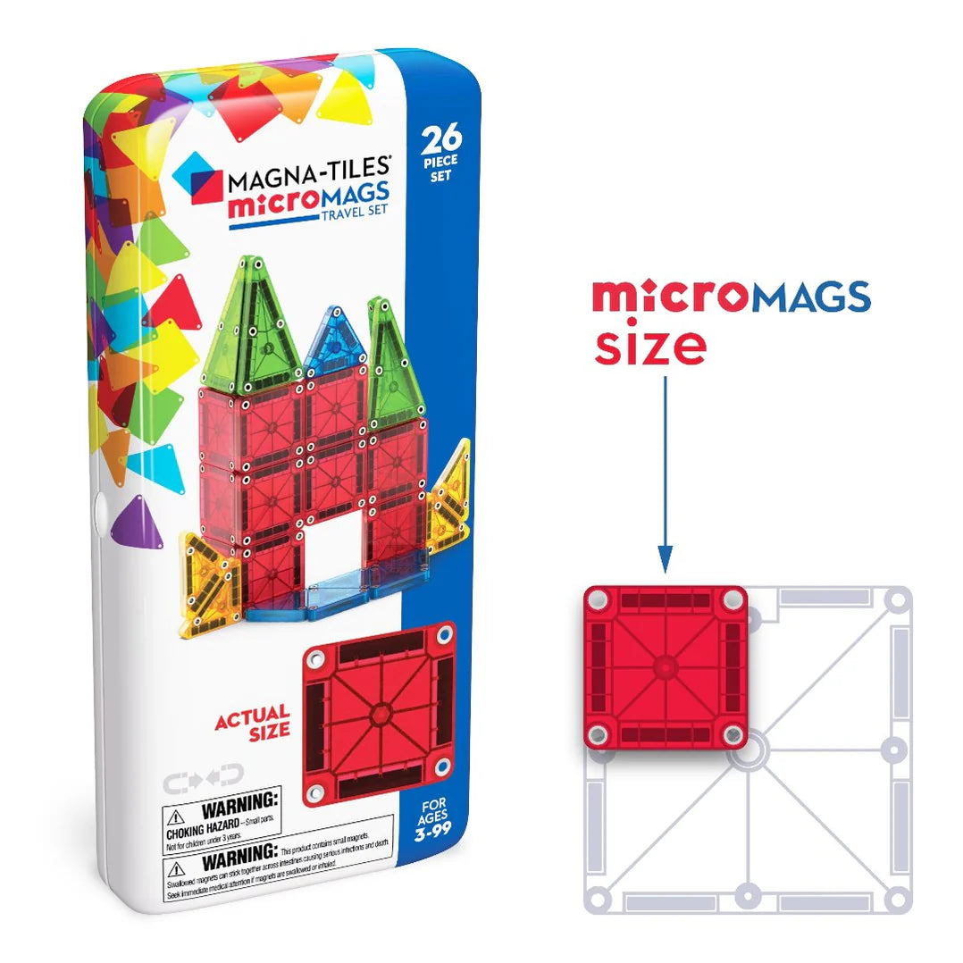 magnetische tegels micro tiles travel set, 26 st. - MAGNA TILES