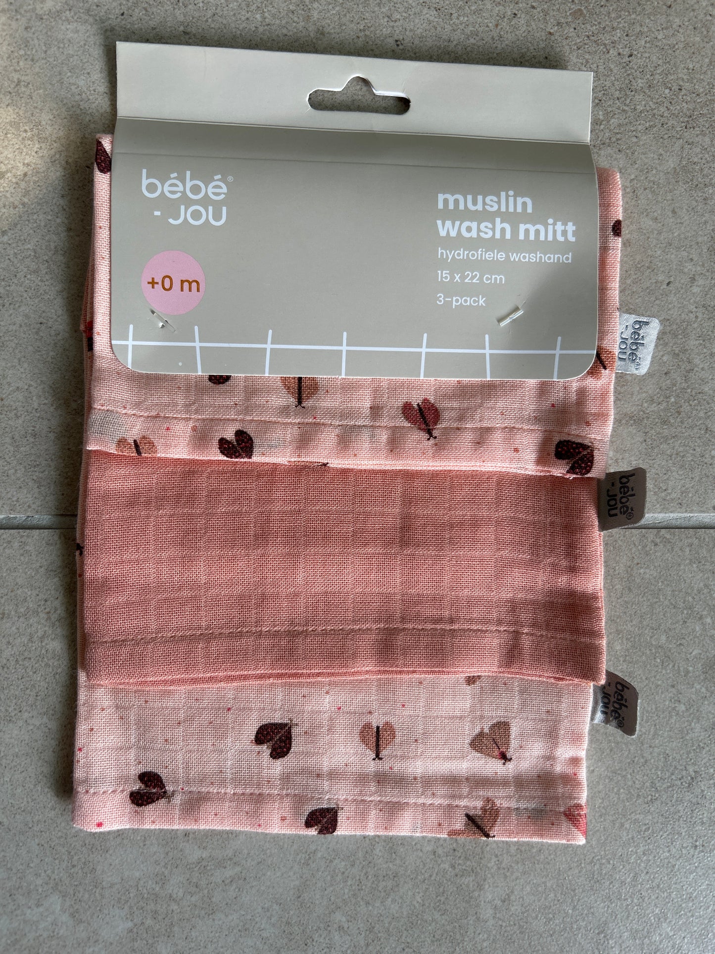 washand tetra, 3 pack, sweet butterfly - BEBE-JOU