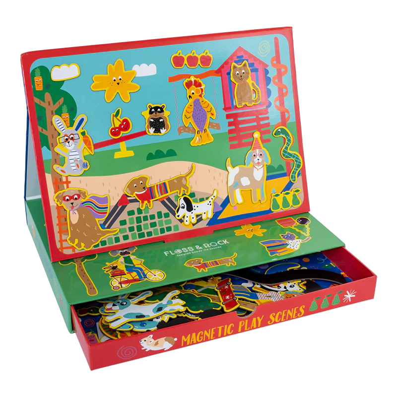 magnetisch speelgoed, play scene, pets - FLOSS & ROCK