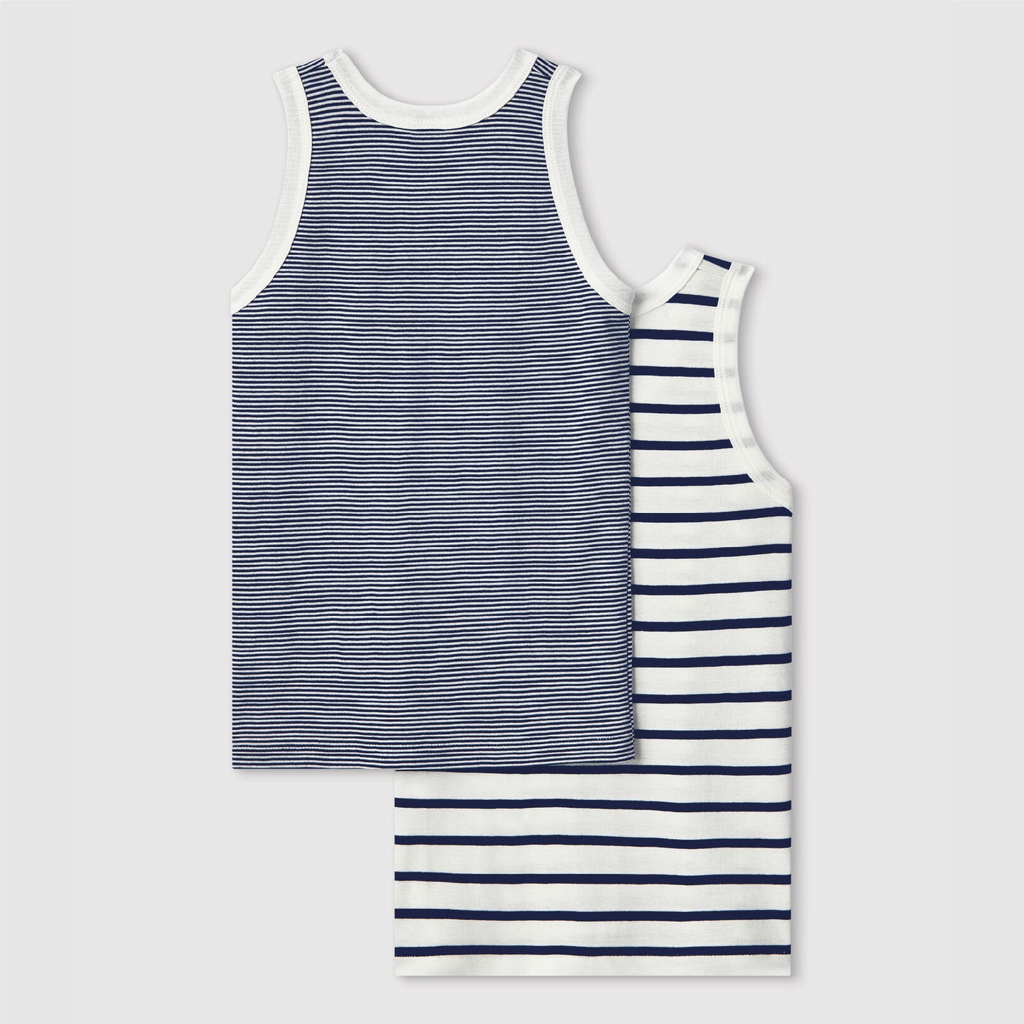 hemdje jongen, 2-pack, gestreept - PETIT BATEAU