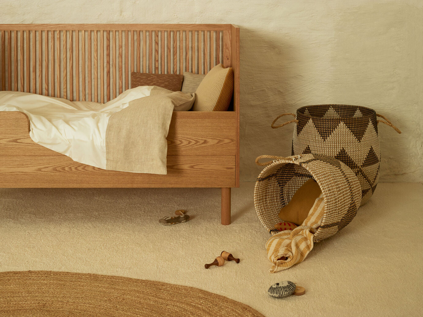 bed Hai No Ki 140 x 70, natuurlijk essenhout - QUAX