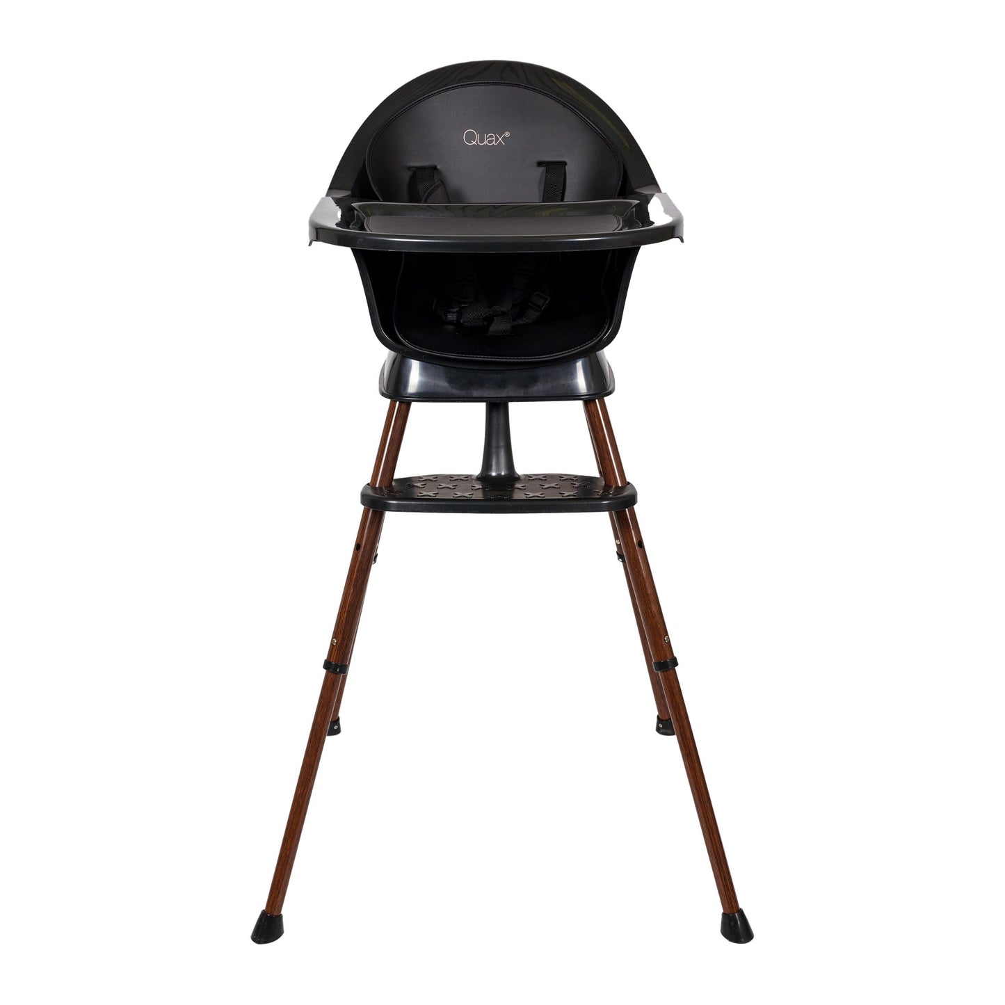 meegroeistoel ultimo 3 luxe, zwart/walnut - QUAX
