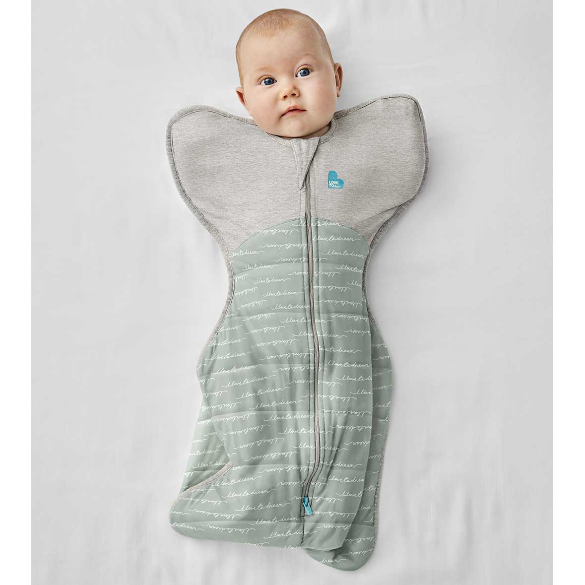 inbakerslaapzak stage 1, olijf, 2.5 TOG, S – LOVE TO DREAM
