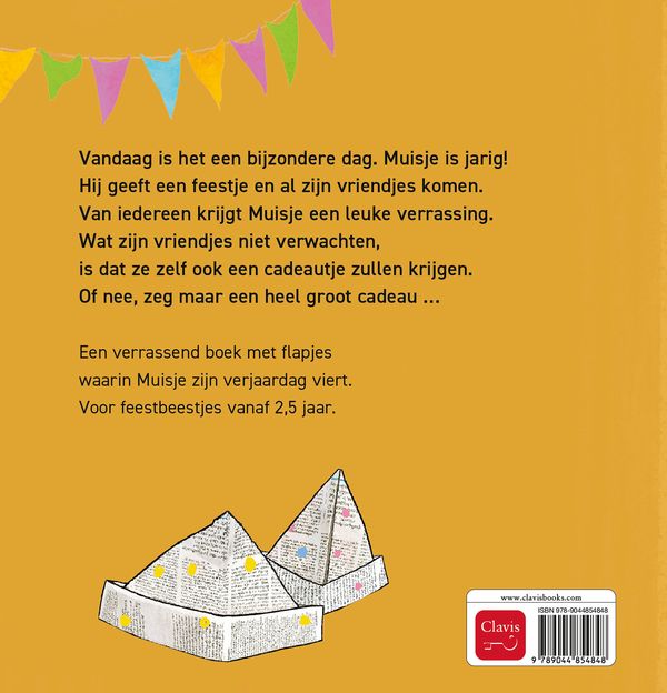 boek, gelukkige verjaardag, muisje! - CLAVIS