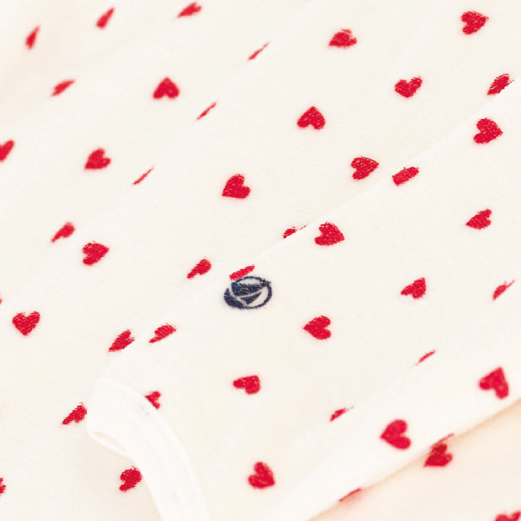 pyjama fluweel, hartjes - PETIT BATEAU