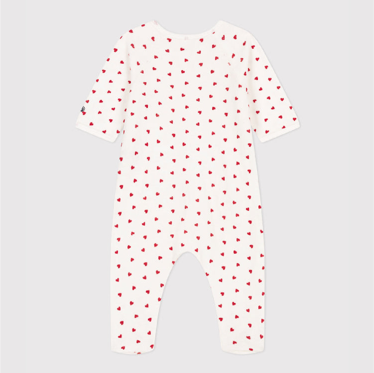 pyjama fluweel, hartjes - PETIT BATEAU
