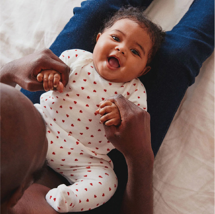 pyjama fluweel, hartjes - PETIT BATEAU