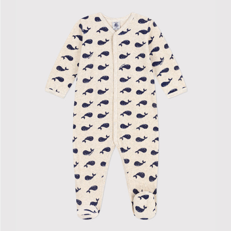 pyjama fluweel, walvis - PETIT BATEAU
