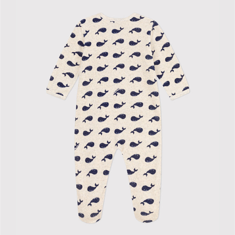 pyjama fluweel, walvis - PETIT BATEAU