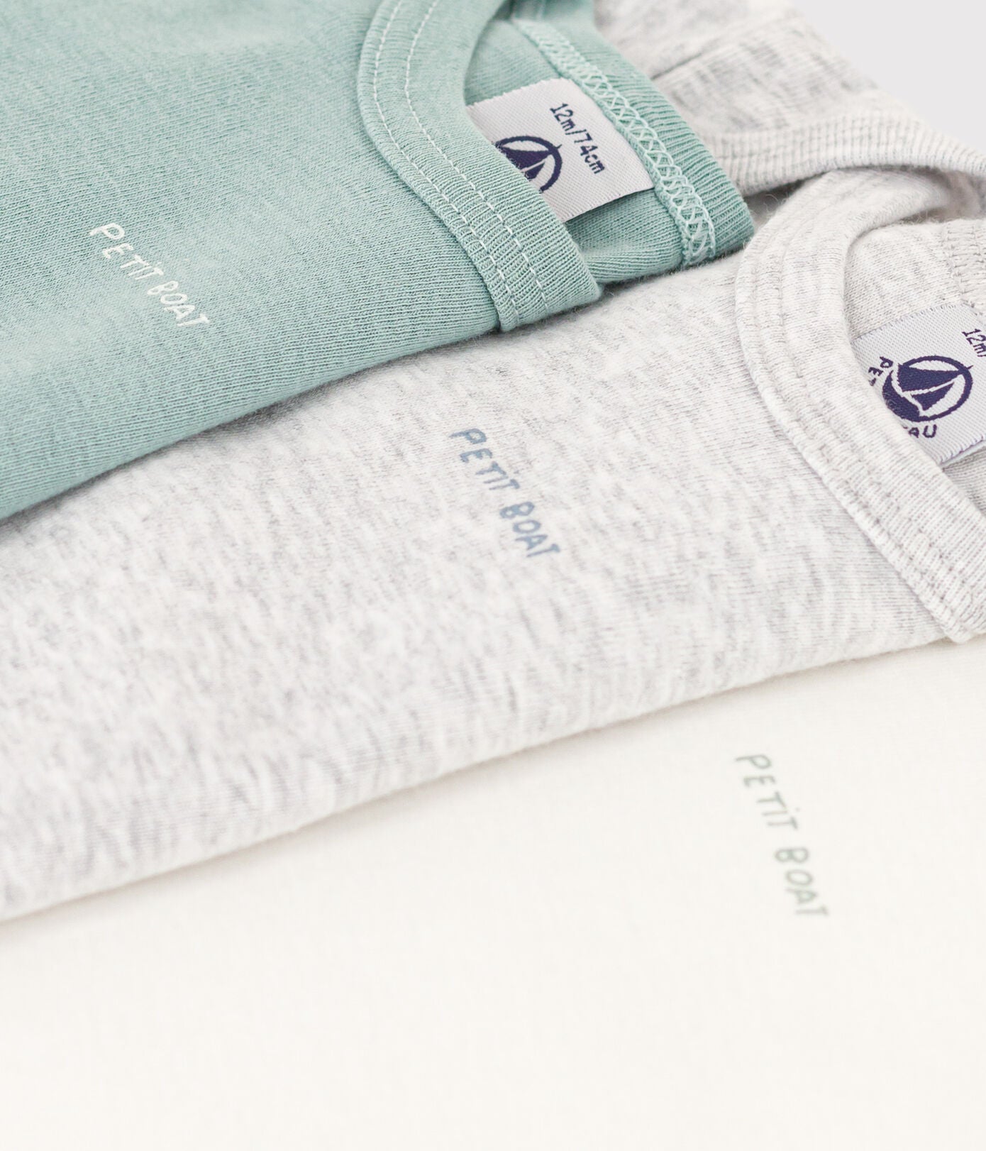 body lange mouw, 3-pack, petit boat - PETIT BATEAU