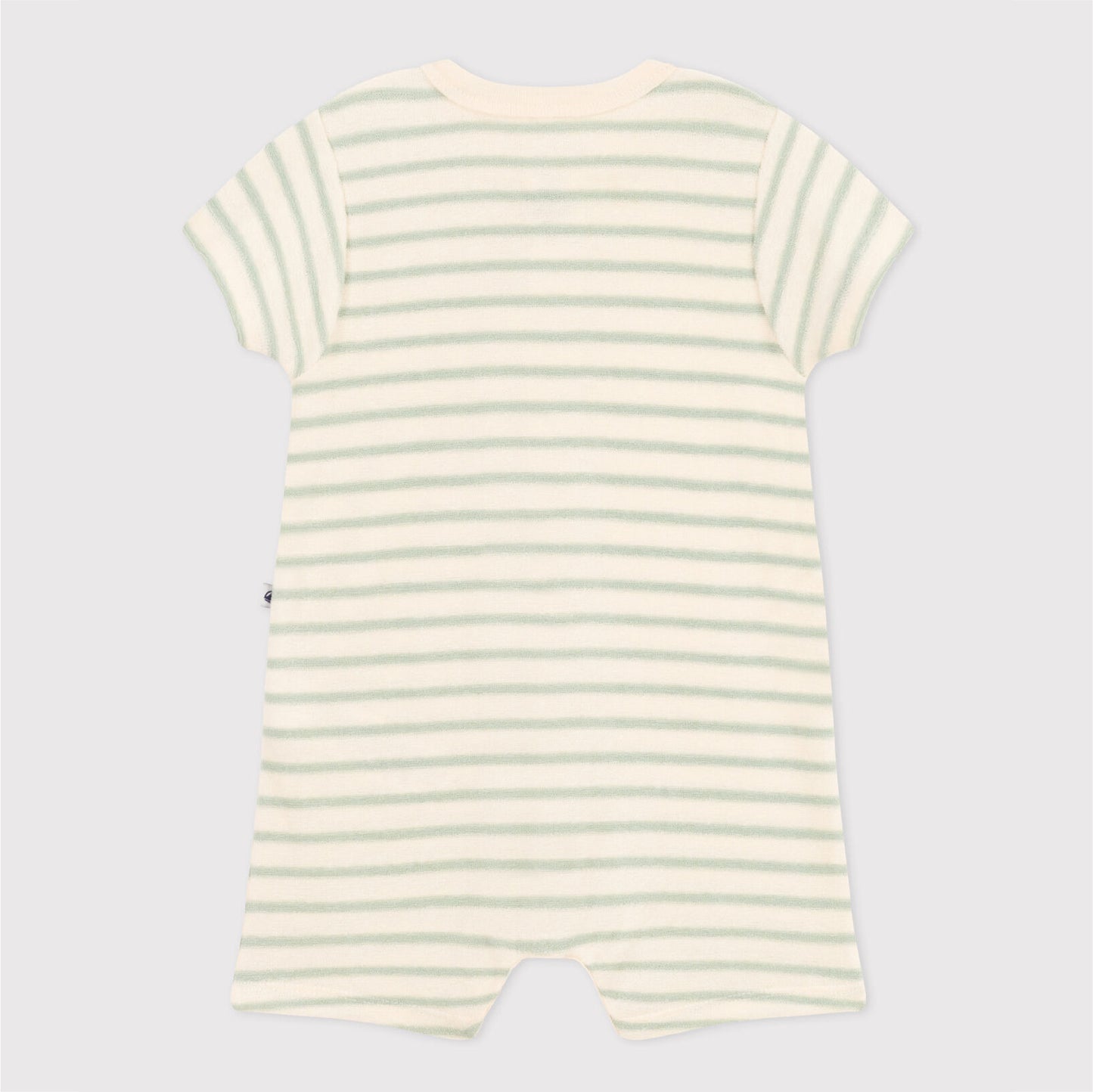 jumpsuit badstof kort, gestreept herbier - PETIT BATEAU