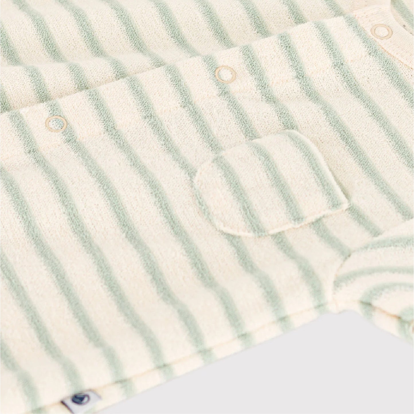 jumpsuit badstof kort, gestreept herbier - PETIT BATEAU