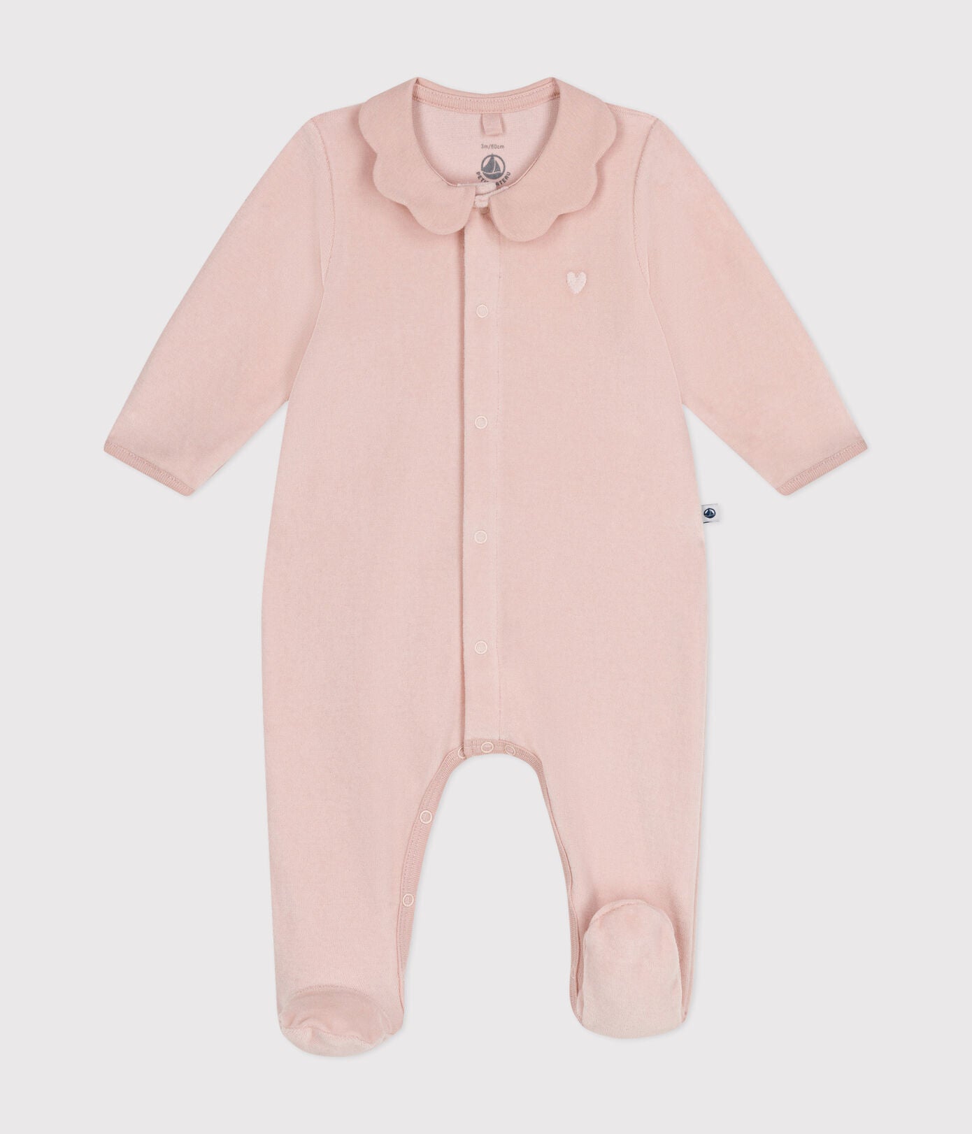 babypyjama fluweel, saline - PETIT BATEAU
