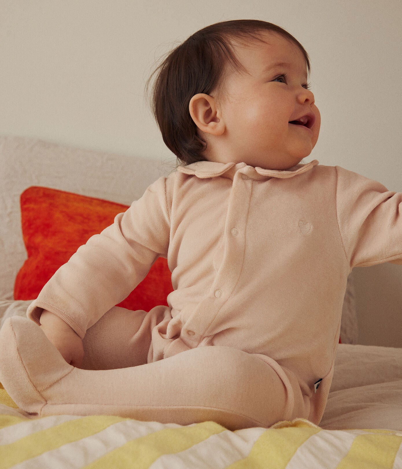 babypyjama fluweel, saline - PETIT BATEAU
