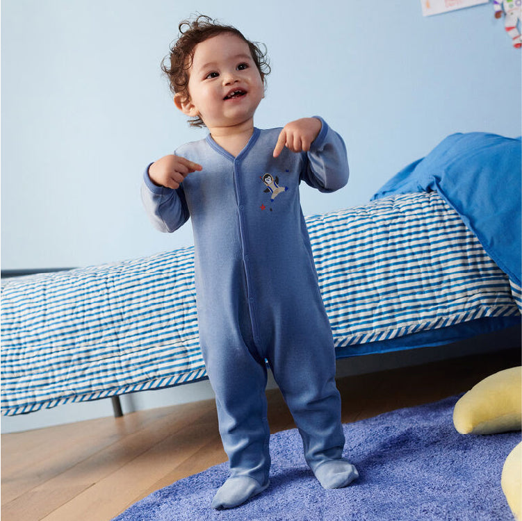 pyjama velours, pinguin - PETIT BATEAU
