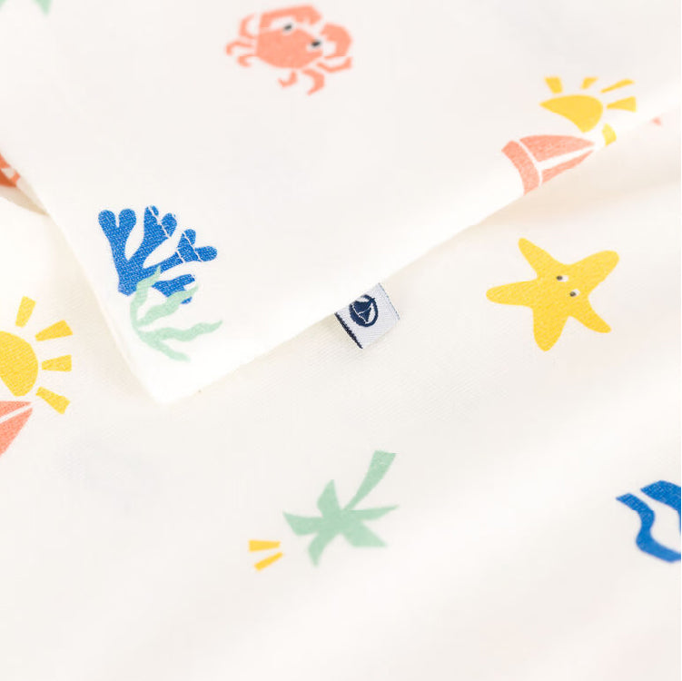 kinderpyjama katoen, zeeprint - PETIT BATEAU