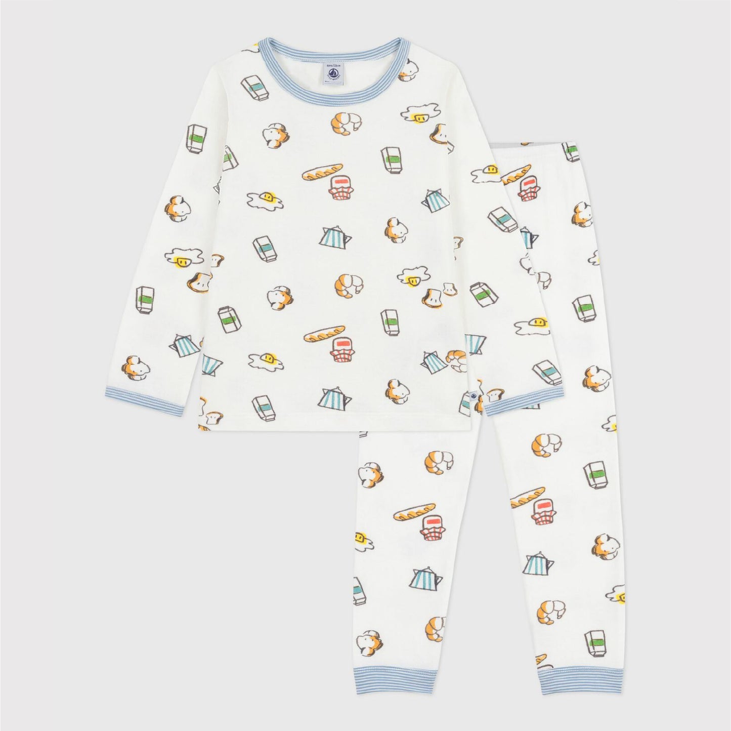 pyjama tubic, ontbijtprint - PETIT BATEAU