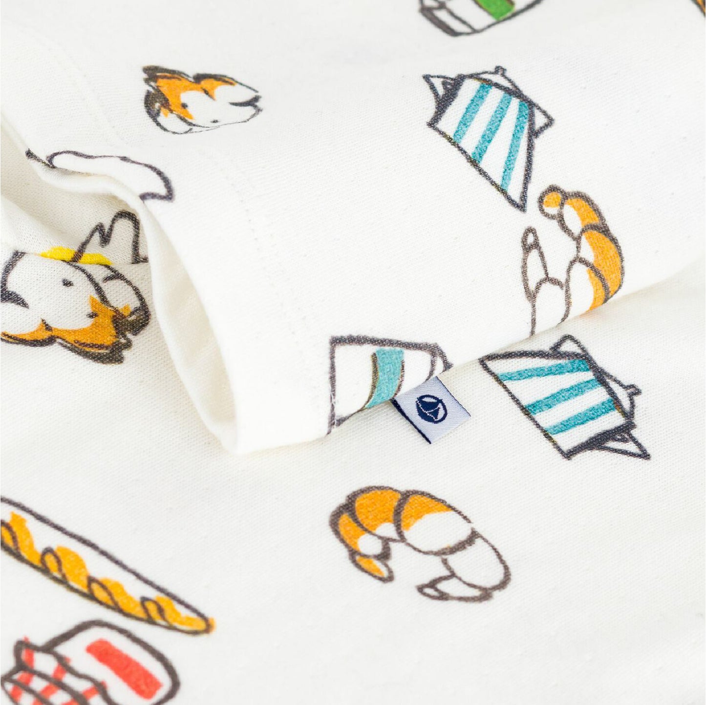 pyjama tubic, ontbijtprint - PETIT BATEAU