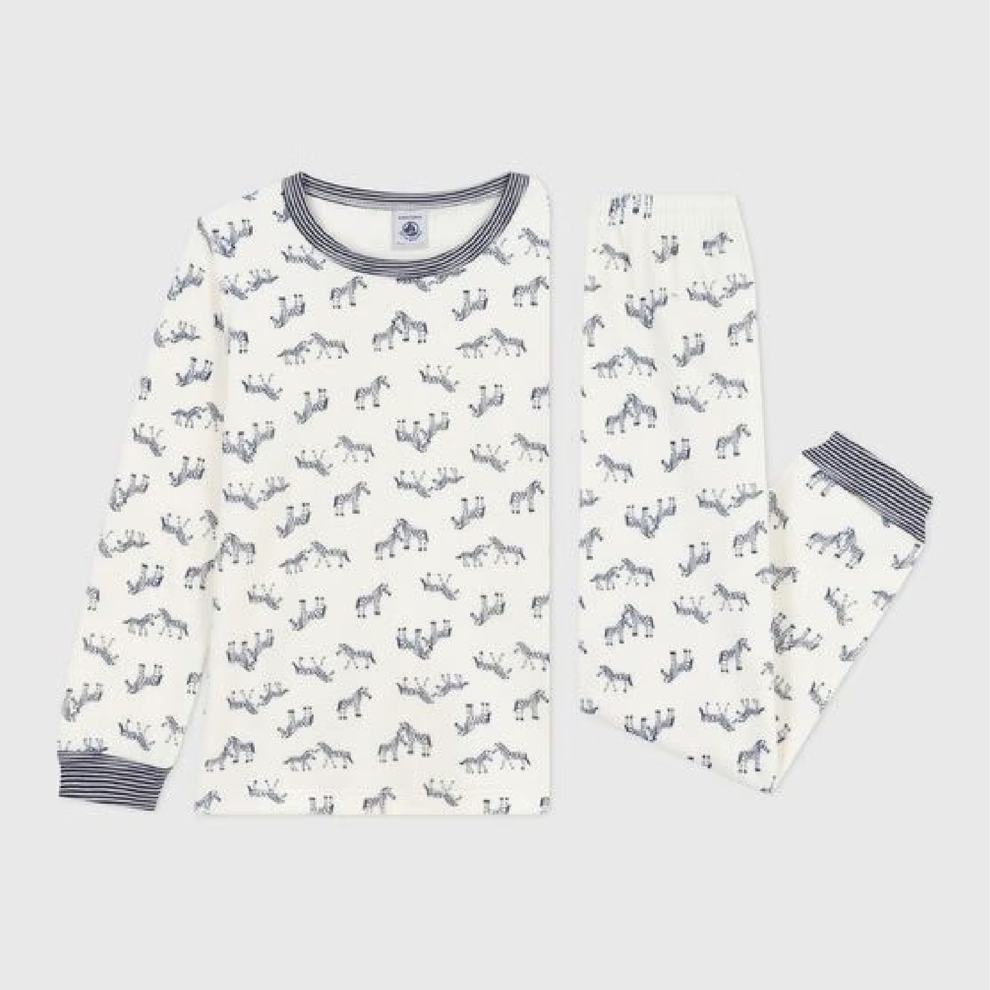 kinderpyjama fluweel, zebra - PETIT BATEAU