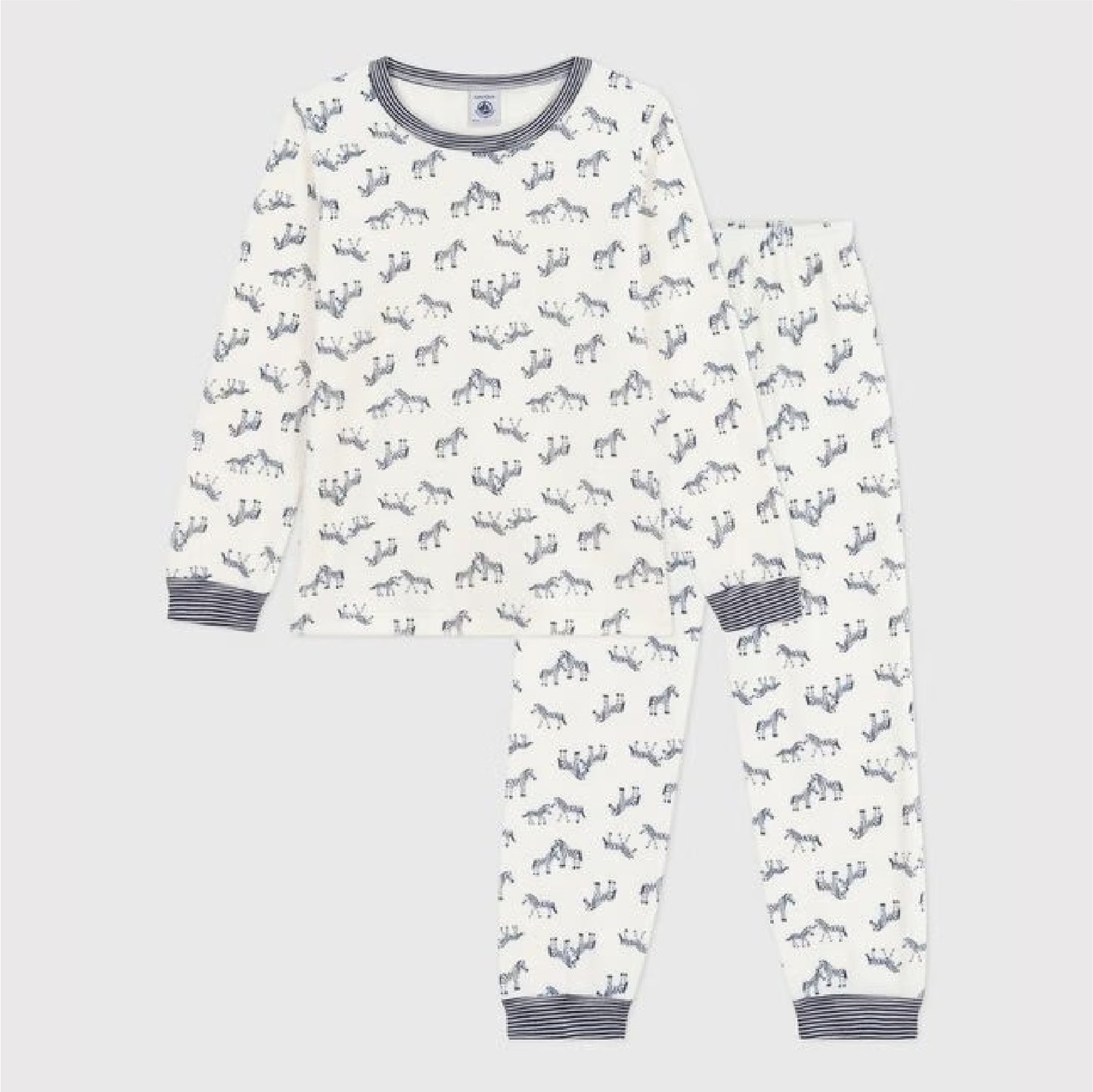 kinderpyjama fluweel, zebra - PETIT BATEAU