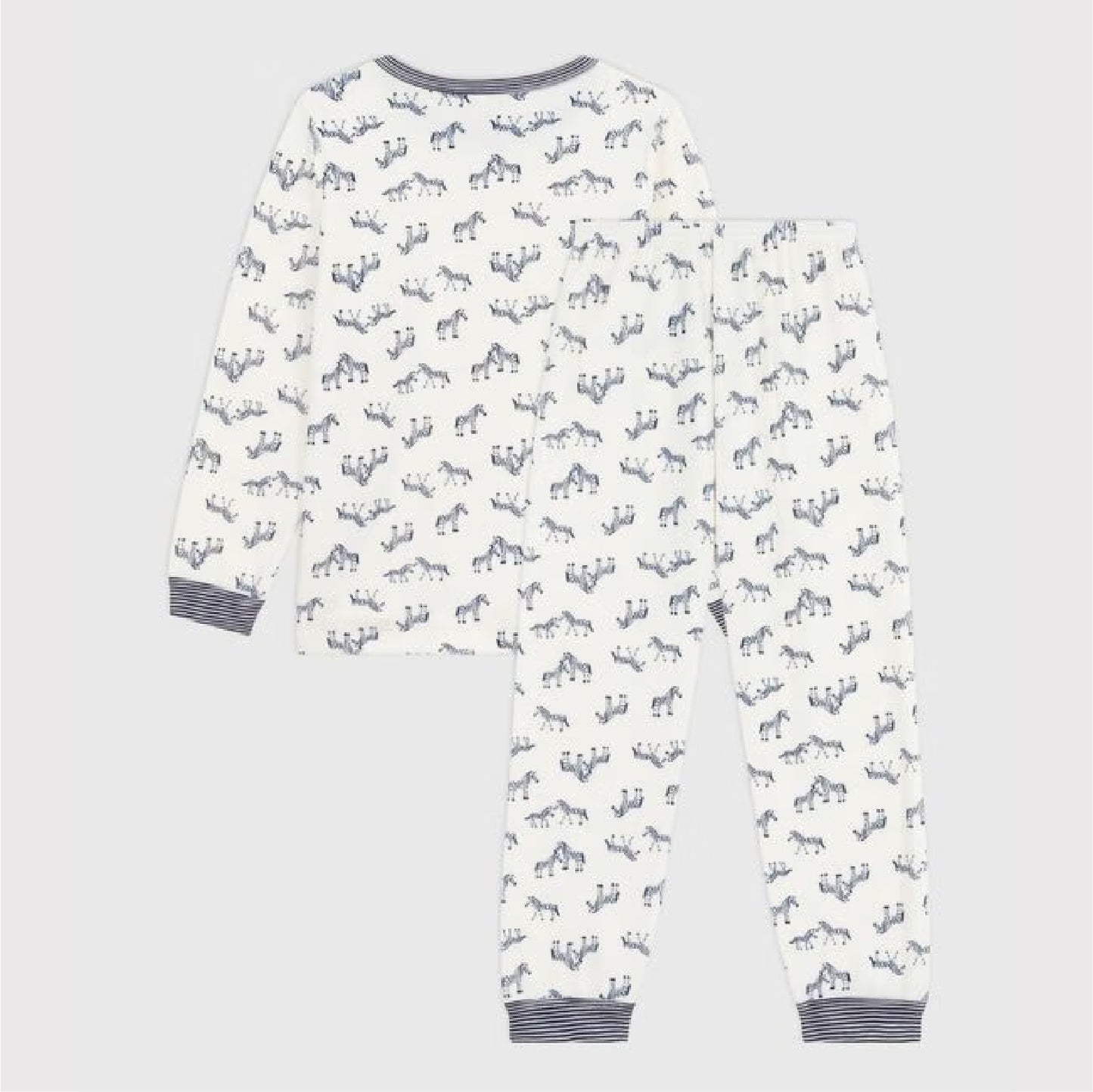 kinderpyjama fluweel, zebra - PETIT BATEAU